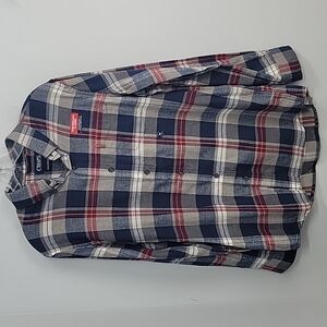 CHAPS performance flannel plaid shirt